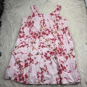 Ella Simone Women's XL Cherry Blossom Bird Light Weight Nightgown Pockets Hemmed